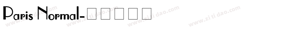 Paris Normal字体转换